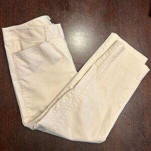 White House Black Market Cream Ankle Pants